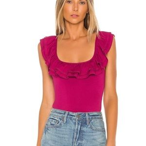 NWOT Lovers + Friends Norah Bodysuit Sz XS - Berry/Magenta